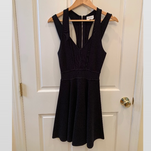 MILLY Black Racerback Cocktail Dress - Picture 1 of 3